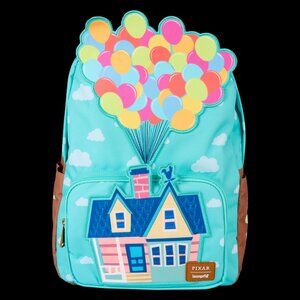 Loungefly Disney Pixar Up Backpack Full Size House Balloons Characters Bag New